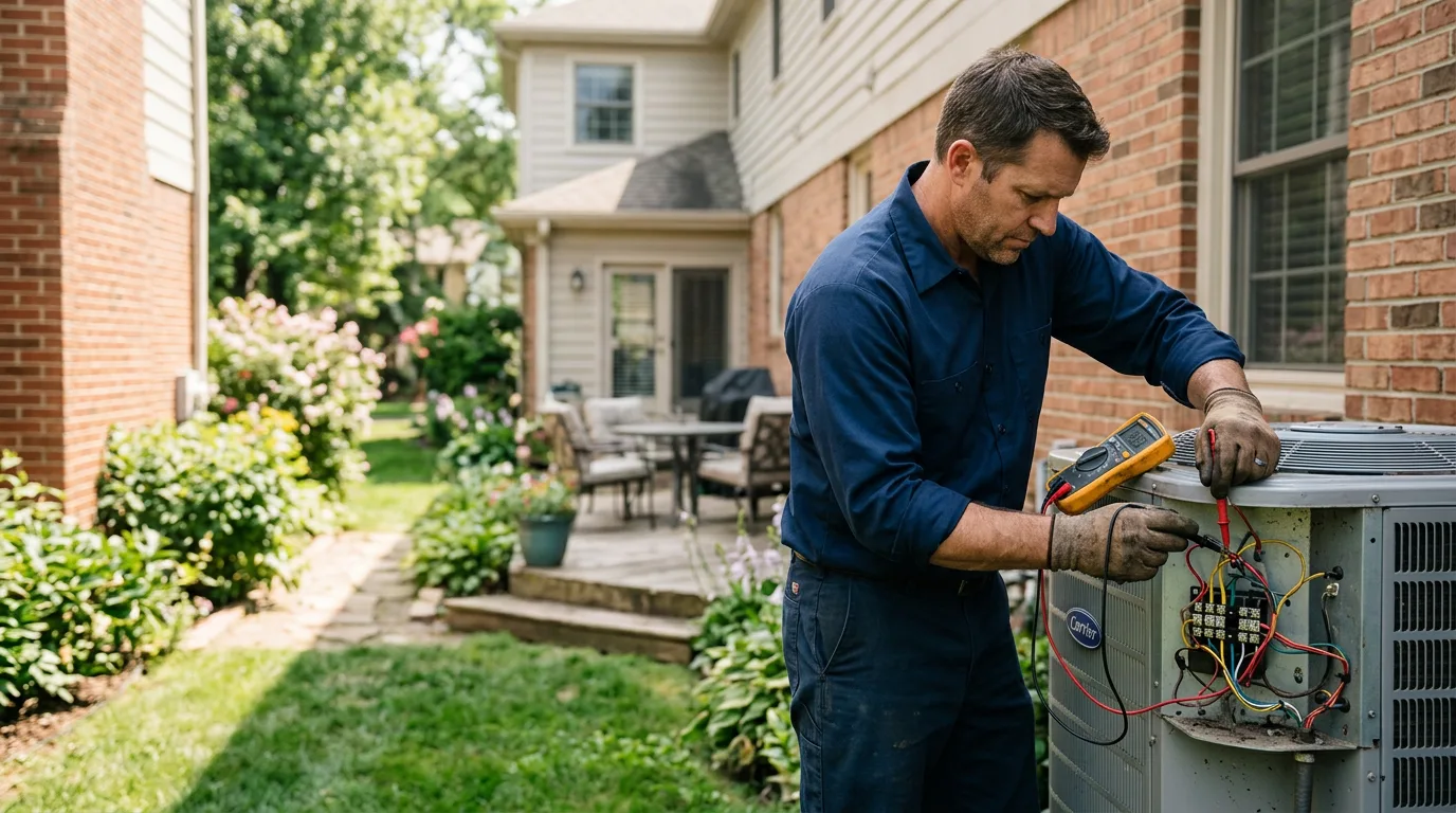 HVAC technician working near Boulder, WY